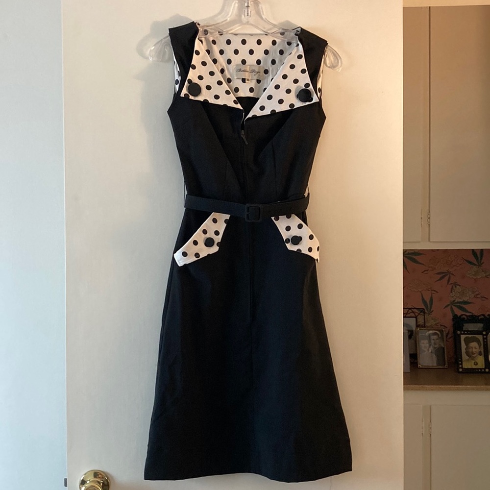 Bettie Page cocktail dress polka dot